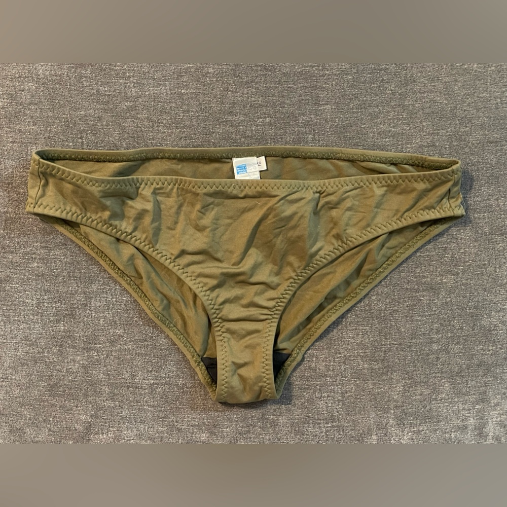 Malia Mills Women’s Olive Green Bikini Bottoms (Cut Tag) Sz 16